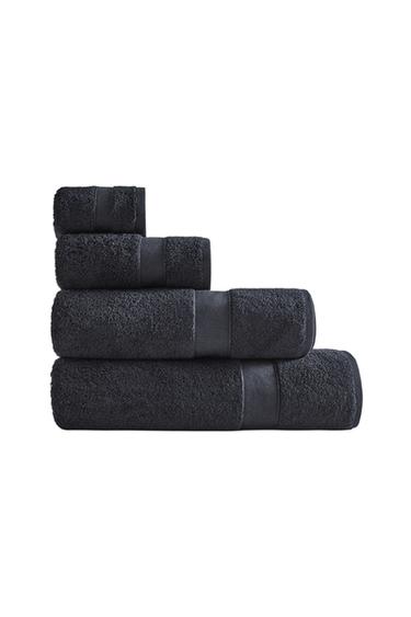 Zara PREMIUM COTTON BATH TOWEL (600 GxM²) - Black