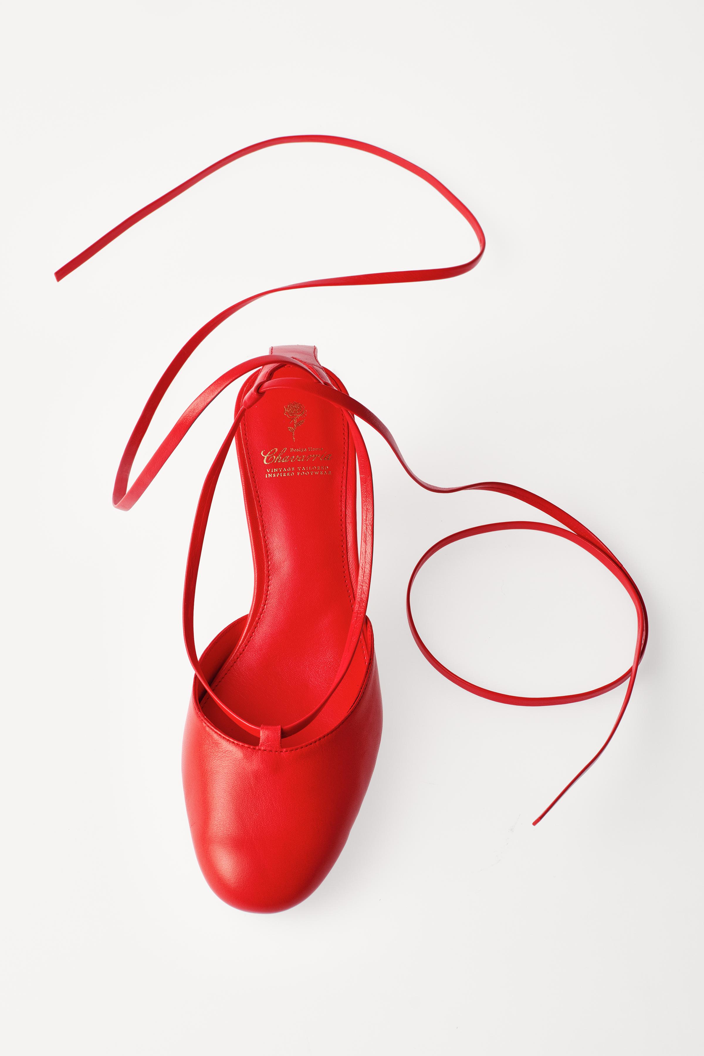 WILLY CHAVARRIA X ZARA LEATHER STRAPPY HEELS - Red | ZARA United