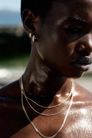 WATERPROOF HOOP EARRINGS PACK - Golden by Zara - Image 1