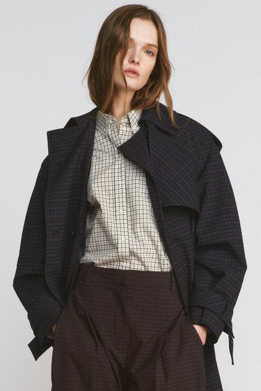 قميص كاروهات ZW COLLECTION - خَام / أزرق by Zara