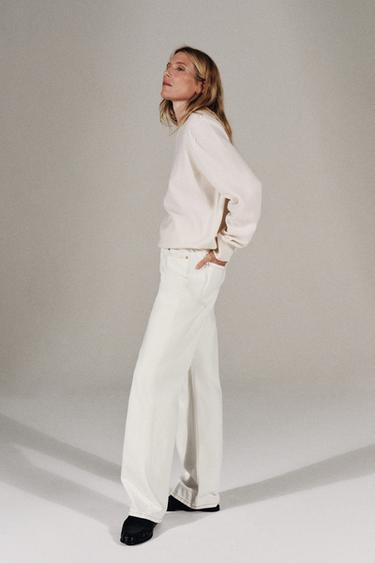 Z1975 REGULAR LONG JEANS MED HØJ TALJE - Hvid fra Zara