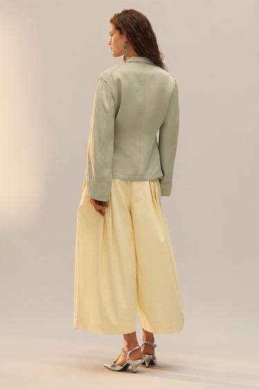 VESTE FLUIDE À POCHES ÉDITION LIMITÉE - Vert d'eau de Zara - Image 3