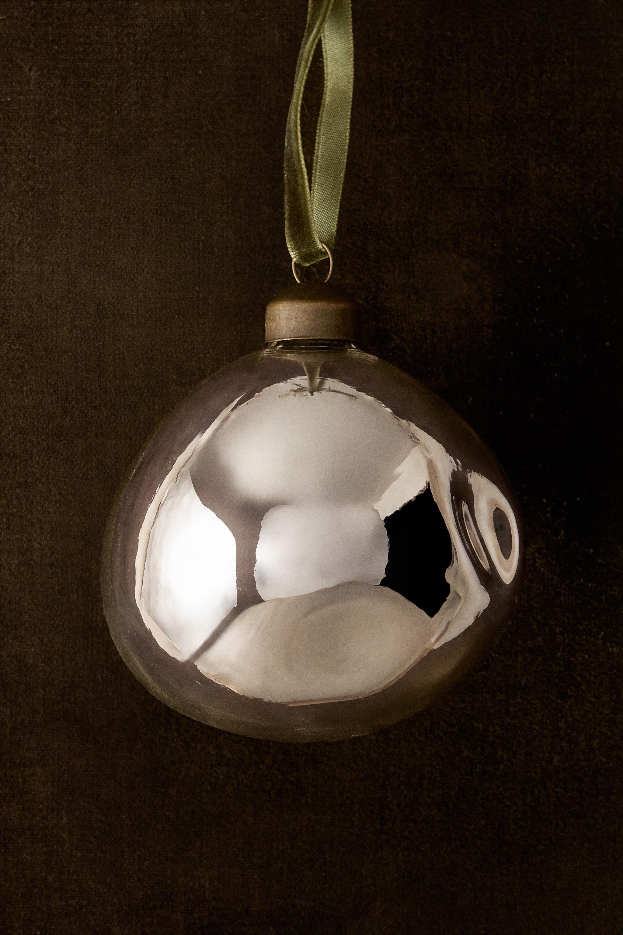 DÉCORATION SAPIN DE NOËL BOROSILICATE BOULE IRRÉGULIÈRE