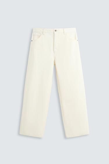 JEANS RELAXED FIT - Blanco roto de Zara