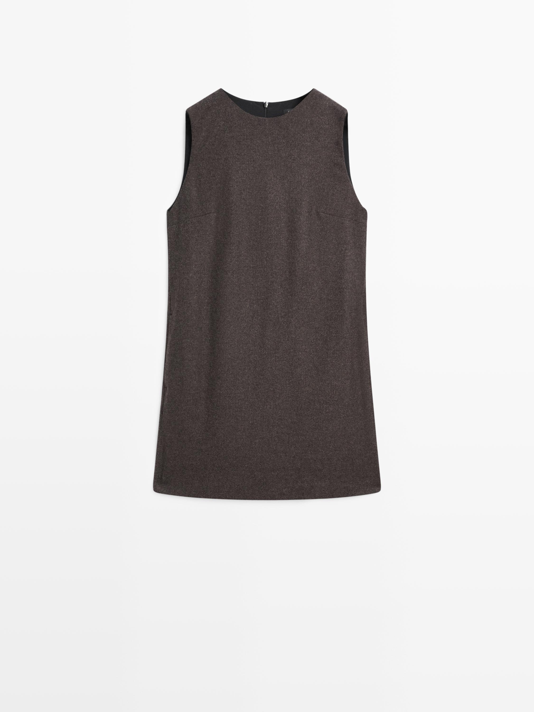 Mini-robe à chevrons avec poches