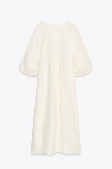 ROBE TUNIQUE EN LIN 100 % ZW COLLECTION - Écru de Zara - Image 1