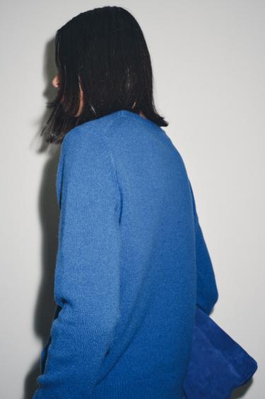 CASHMERE AND WOOL BASIC SWEATER - Bluish by Zara - Image 2