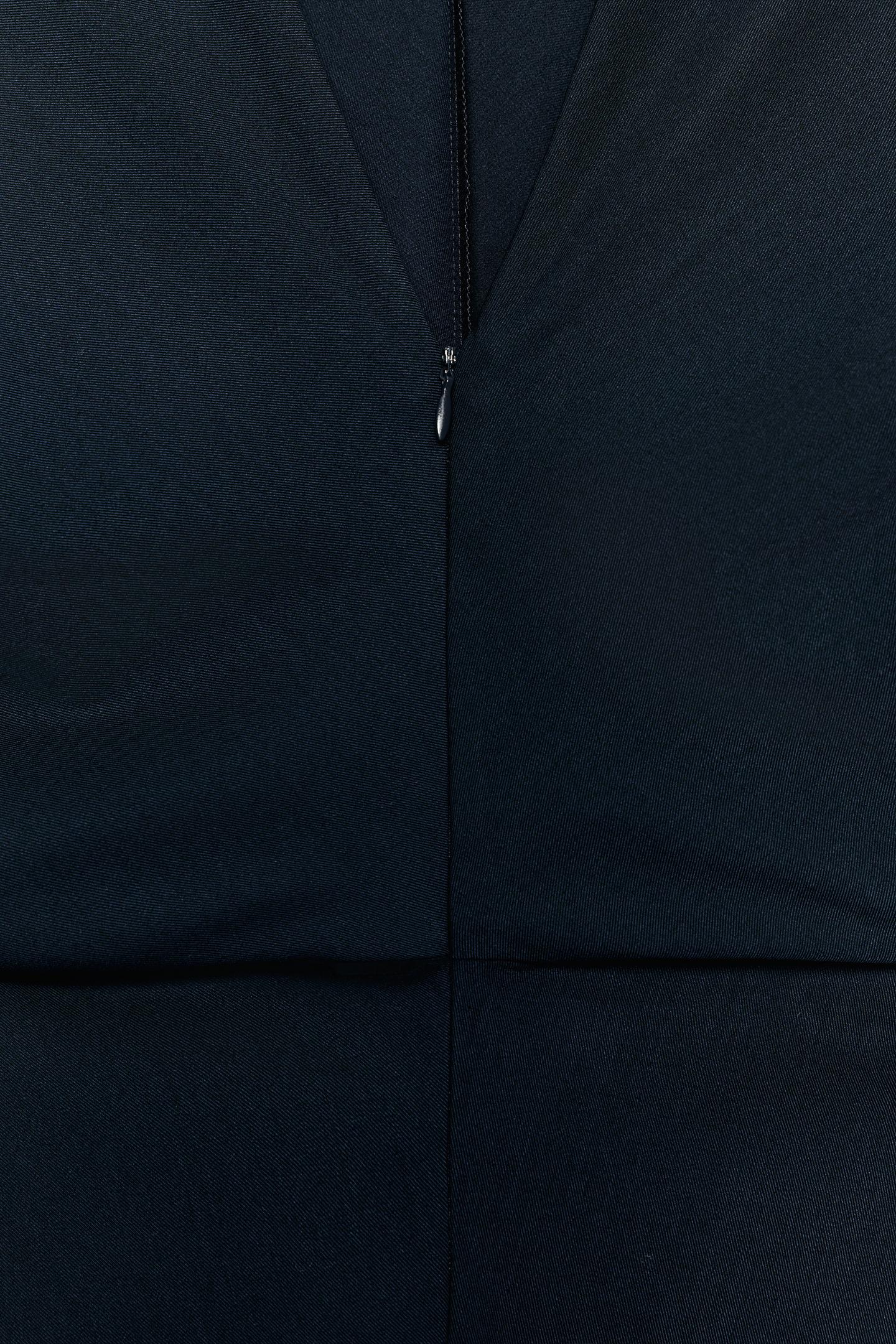 Женское платье Zara Fitted Waist MIDI, цвет: Синий — фото 10