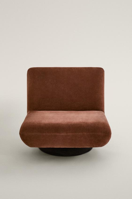 VELVET SWIVEL ACCENT CHAIR - Dark pink by Zara - Image 0