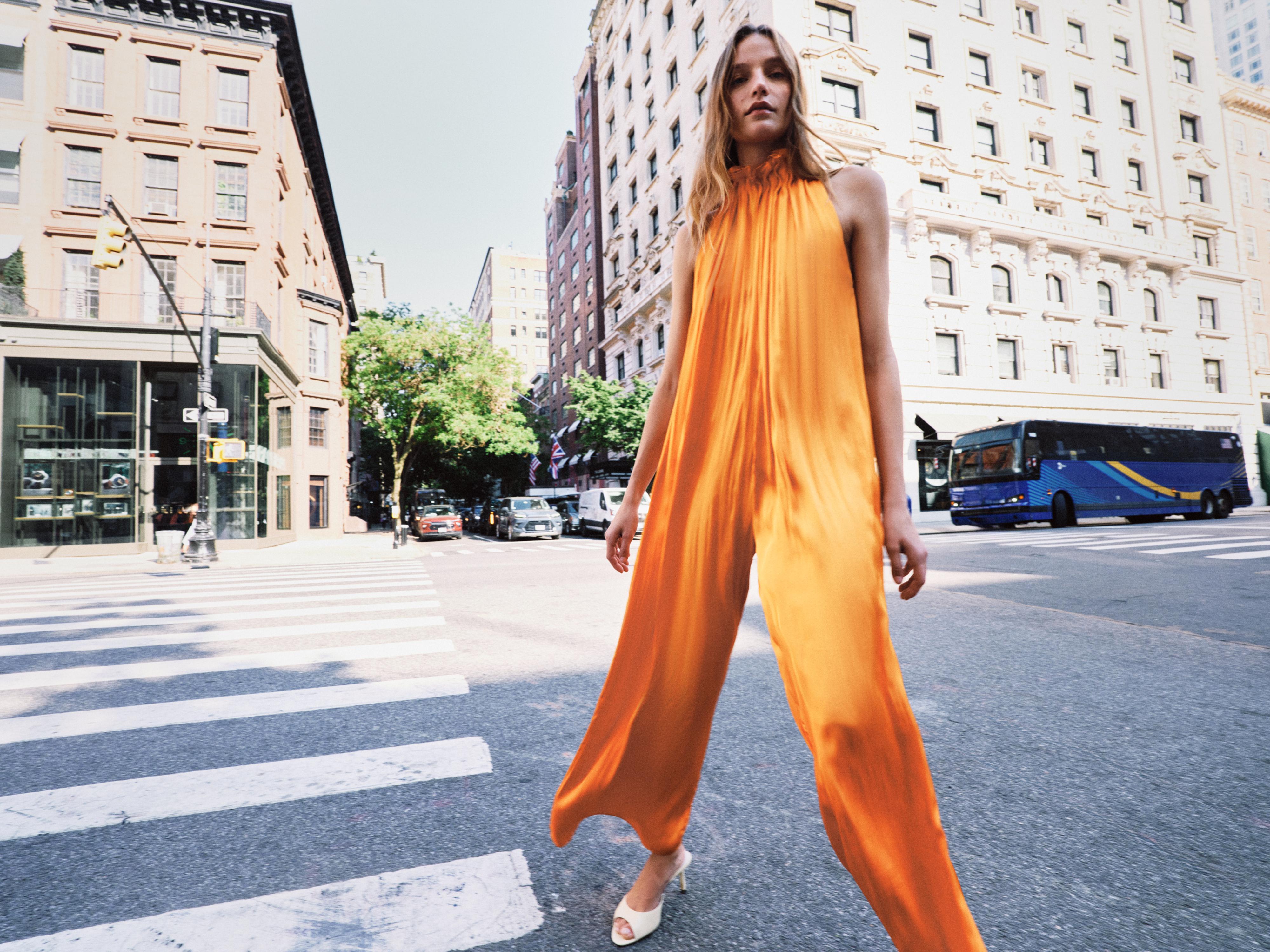 ZW COLLECTION SATIN EFFECT JUMPSUIT