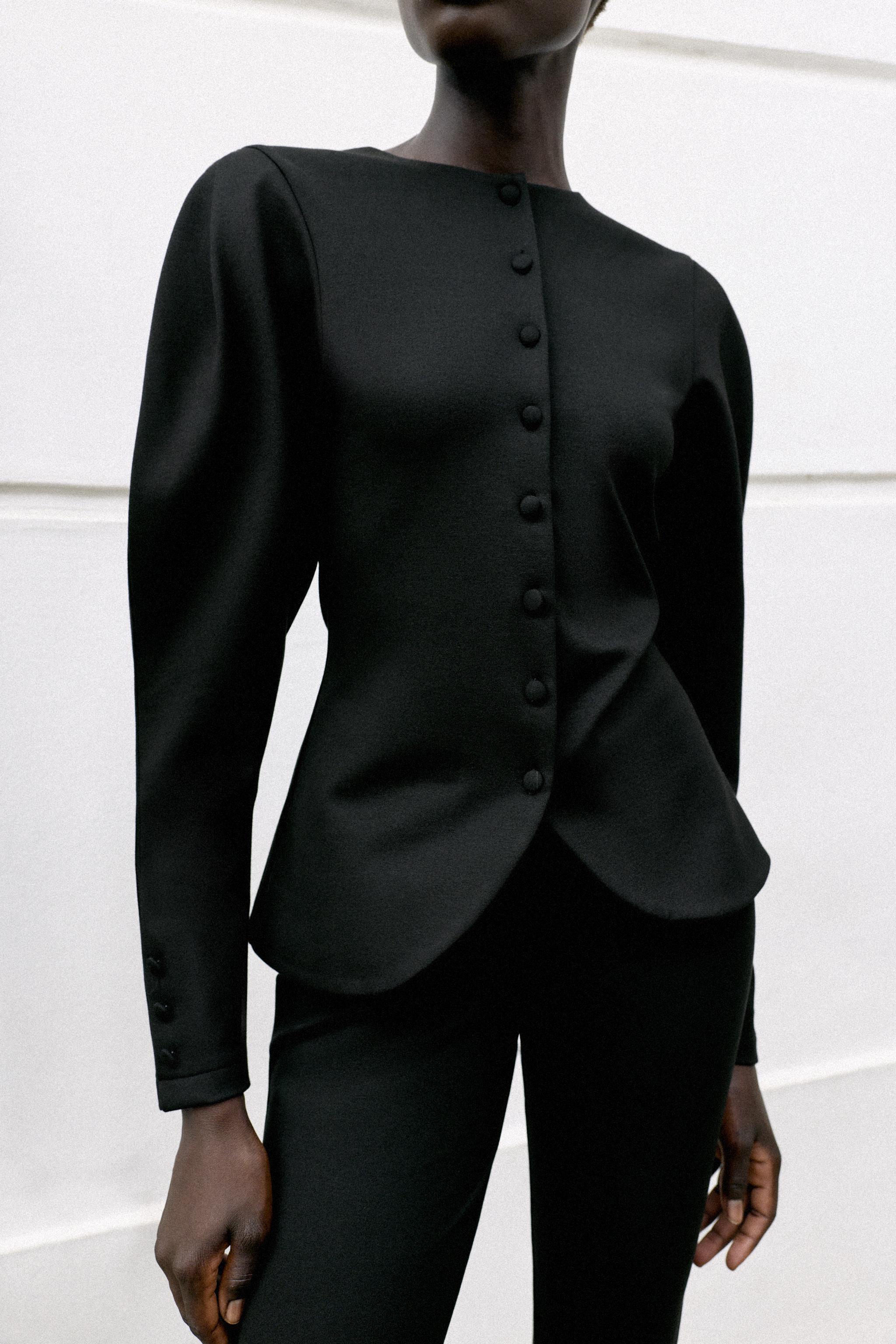 VESTE À BOUTONS EN INTERLOCK