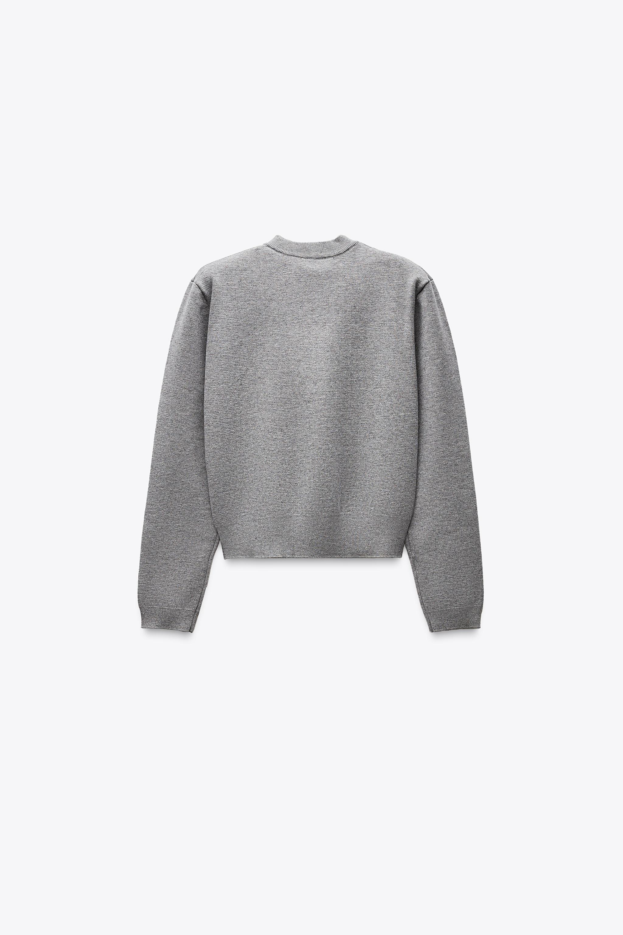 zara 新品未使用・タグ付プレーンニットジャケット ショルダー