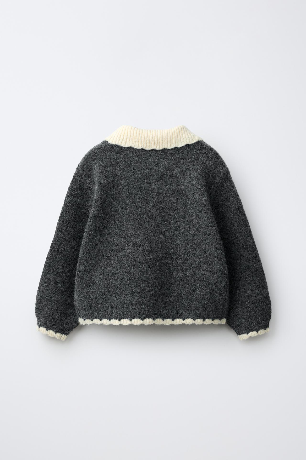 CARDINGAN CUELLO BOBO — Gray marl