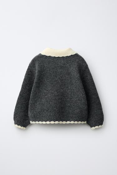 CARDINGAN CUELLO BOBO — Gray marl 2