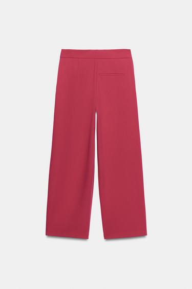 PLEATED CARROT FIT TROUSERS - Fuchsia by Zara - Image 5