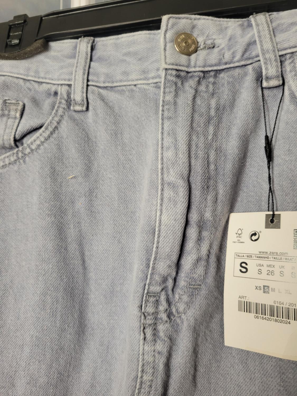 Z1975 FRONT SLIT DENIM MIDI SKIRT - Image 2