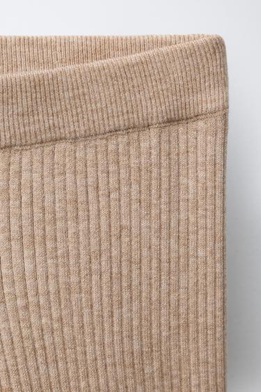 LEGGING FLARE EN MAILLE À NŒUDS - Beige de Zara - Image 2