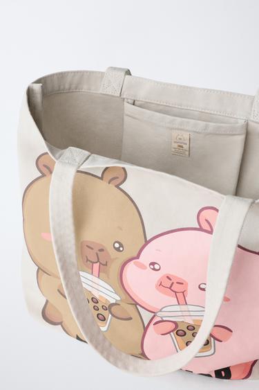 CAPIBARA CAPYFUN © SHOPPER BAG - Pink by Zara - Image 3