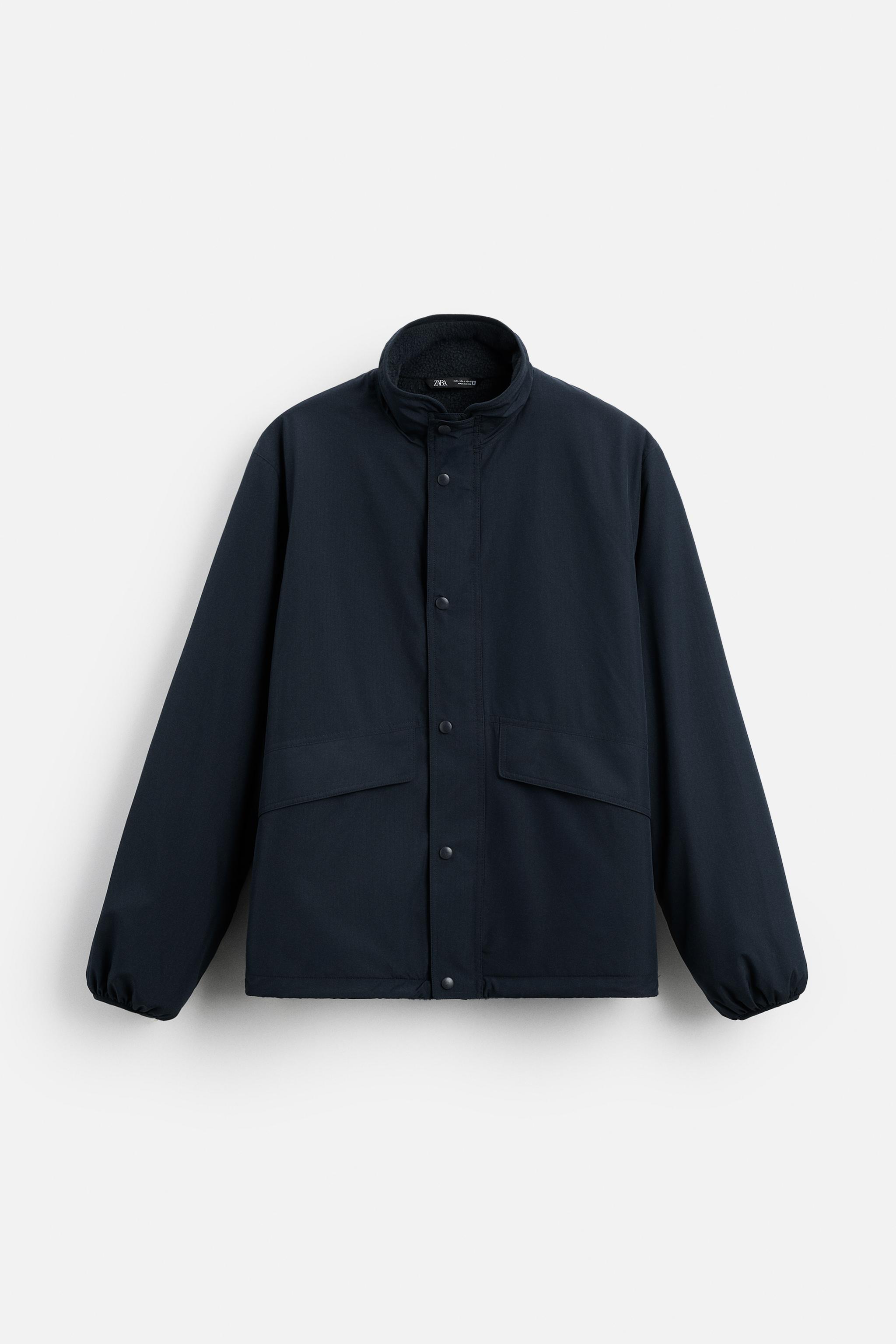 ★ZARA★ CONTRAST TECHNICAL JACKET CROCHET TEXTURED JACKET - Ecru | ZARA United States