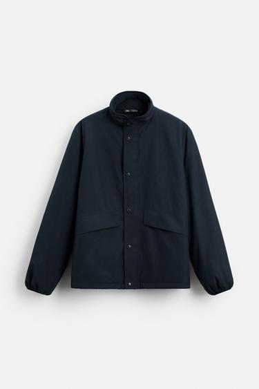 BLOUSON TECHNIQUE EN MATIÈRES VARIÉES - Bleu de Zara - Image 6