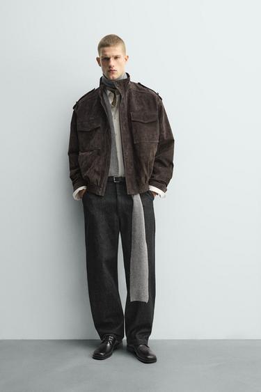 ЗАМШЕВАЯ КУРТКА — АНТРАЦИТОВО-СЕРЫЙ от Zara