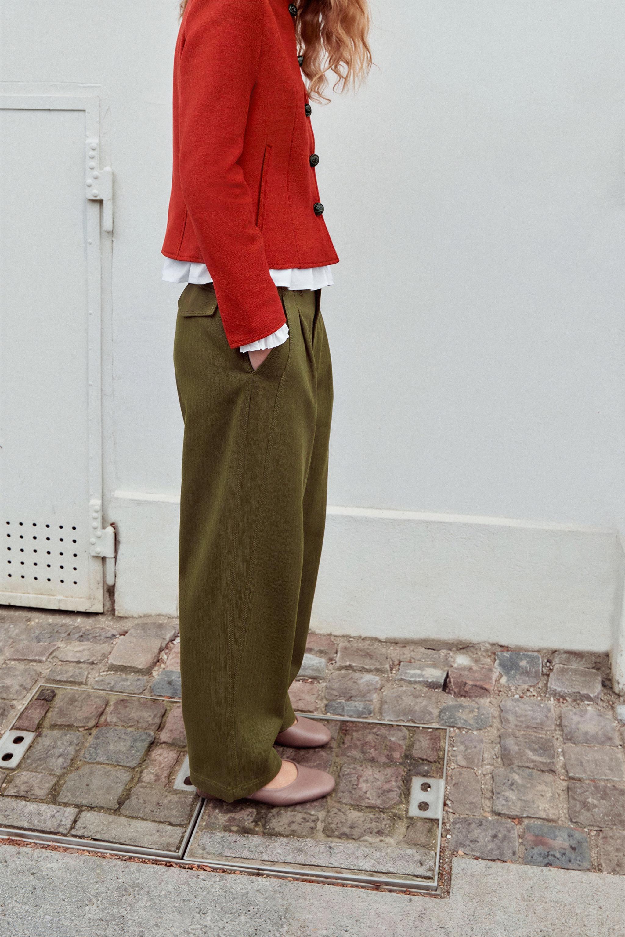 PANTALON BARREL À RAYURES