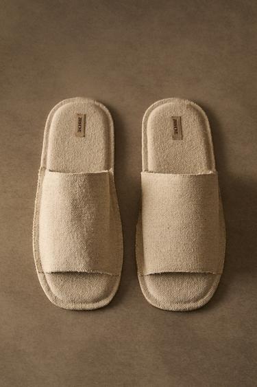 CHINELOS PALA LINHO - Bege da Zara - Imagem 0