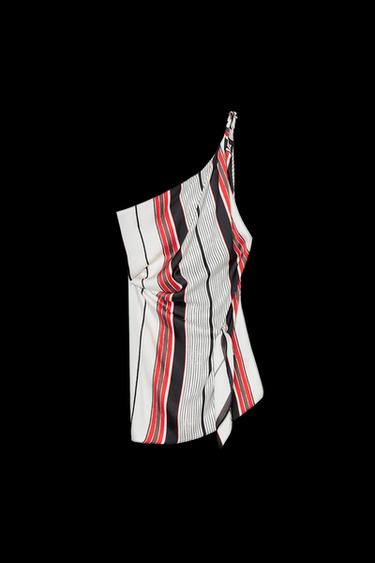 ASYMMETRISCHES STREIFENTOP – ZW COLLECTION - Gestreift von Zara - Bild 0