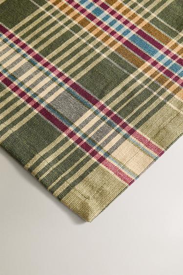 DYED THREAD CHECK TABLECLOTH - Green by Zara - Image 2