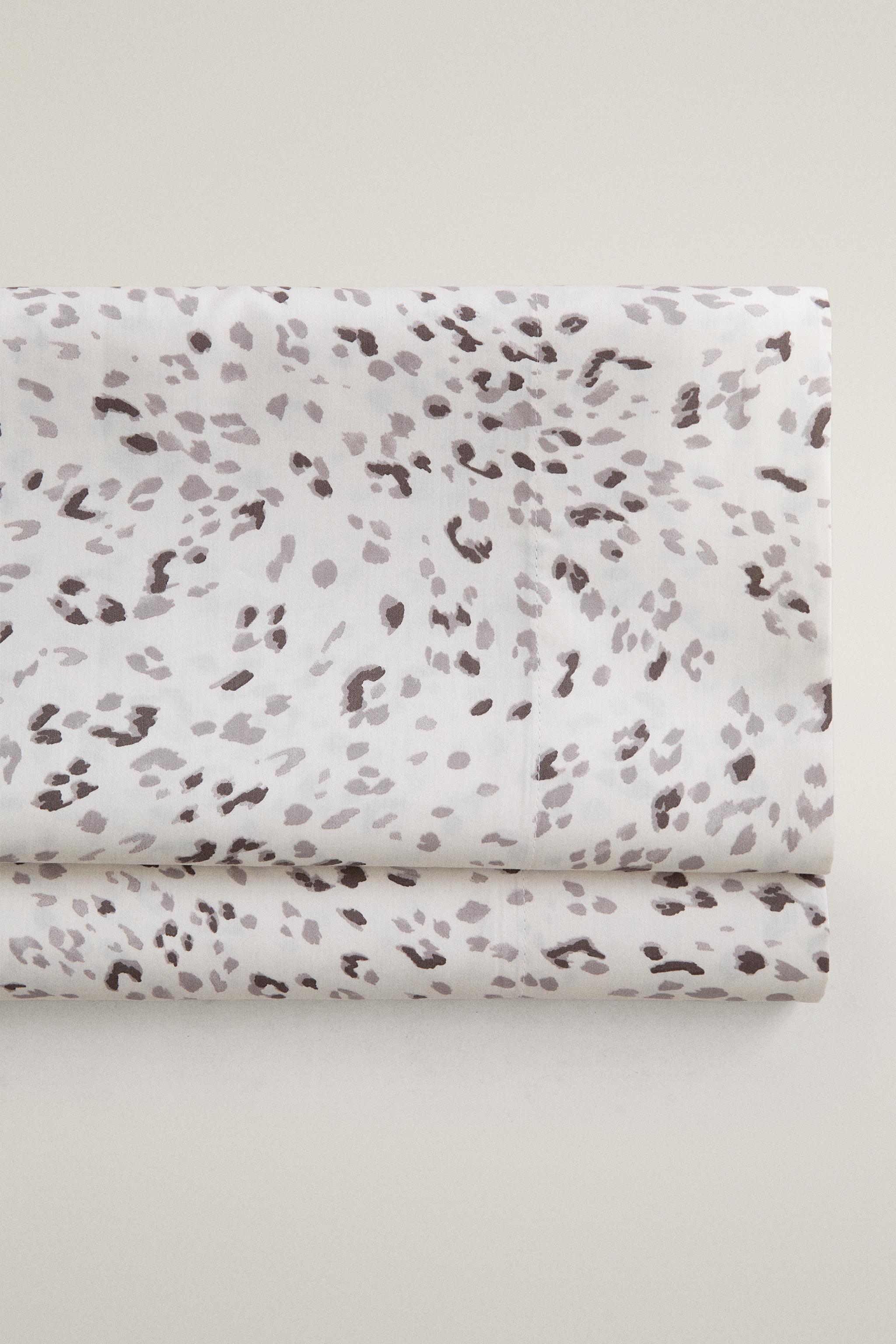 DRAP DE DESSUS IMPRIMÉ ANIMALIER SATIN (300 FILS)