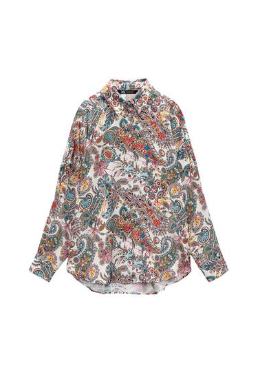 PRINTED SHIRT WITH A SATIN FINISH