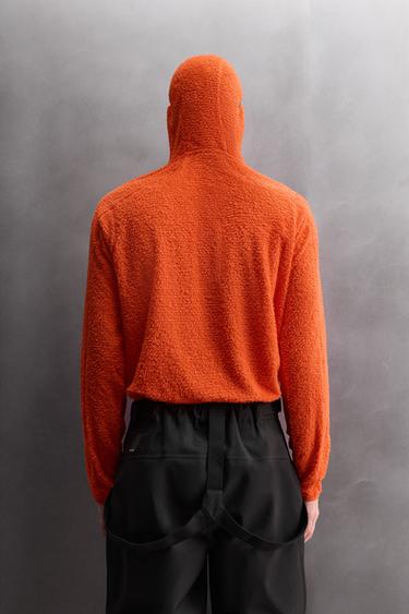SWEAT POLAIRE SKI TEXTURÉ À CAPUCHE - Orange de Zara - Image 2