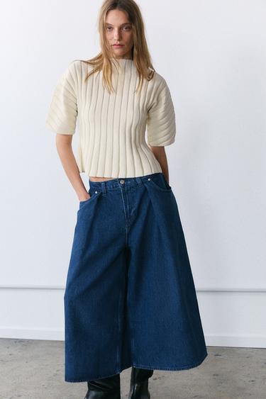ZW COLLECTION CULOTTE JEANS - Indigo by Zara