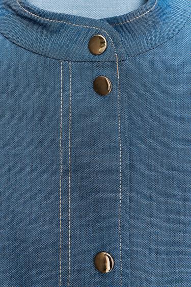 BOMBER JACKET WITH POCKETS - Blue by Zara