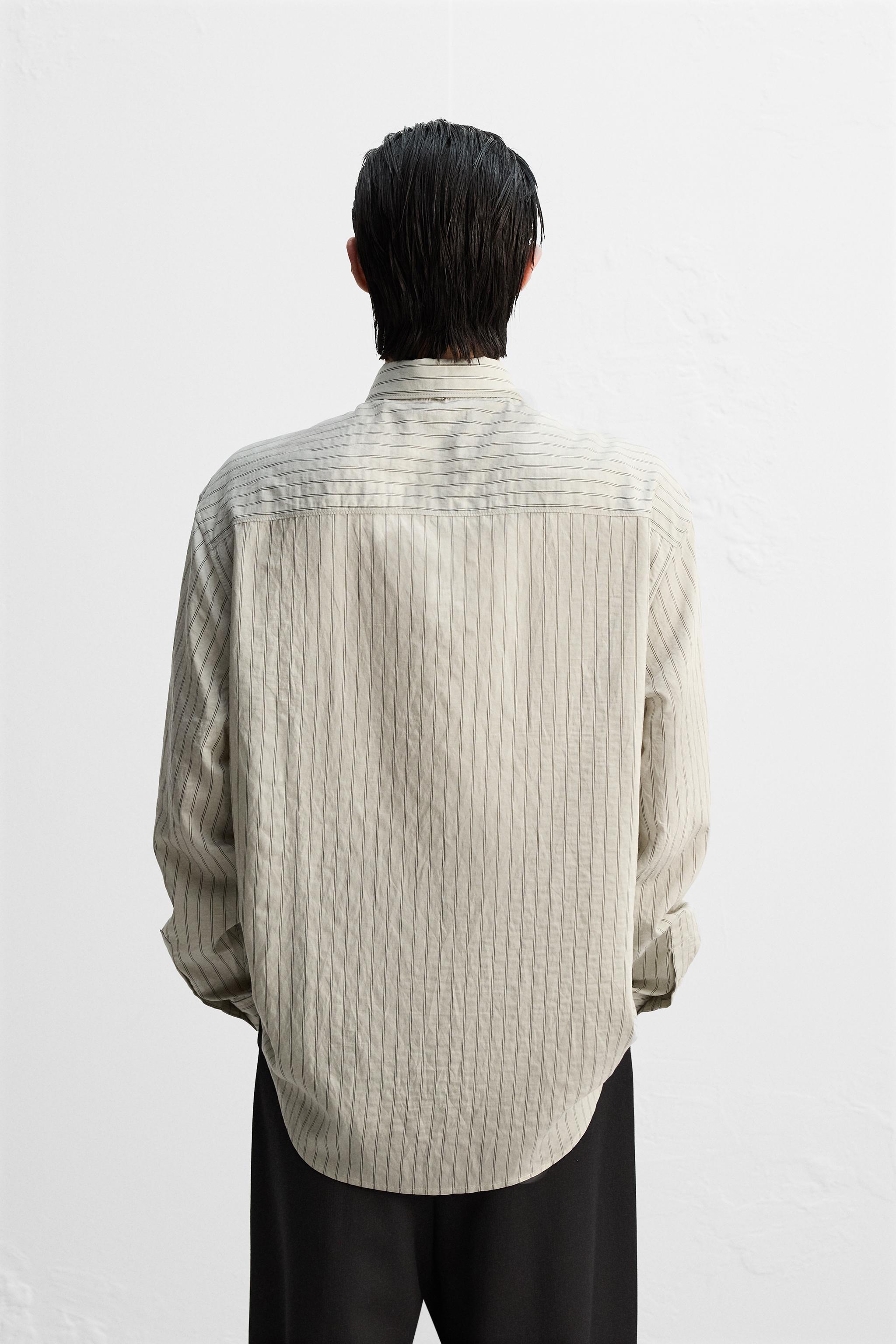 ★ZARA★ネクタイ付き ストライプ柄 フルイドシャツ ネクタイ付きフルイドシャツ - ストライプ | ZARA Japan / 日本