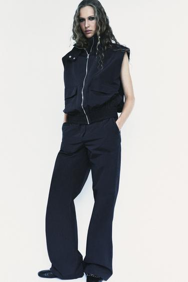 ZW COLLECTION WAISTCOAT WITH POCKETS - Navy blue by Zara - Image 0