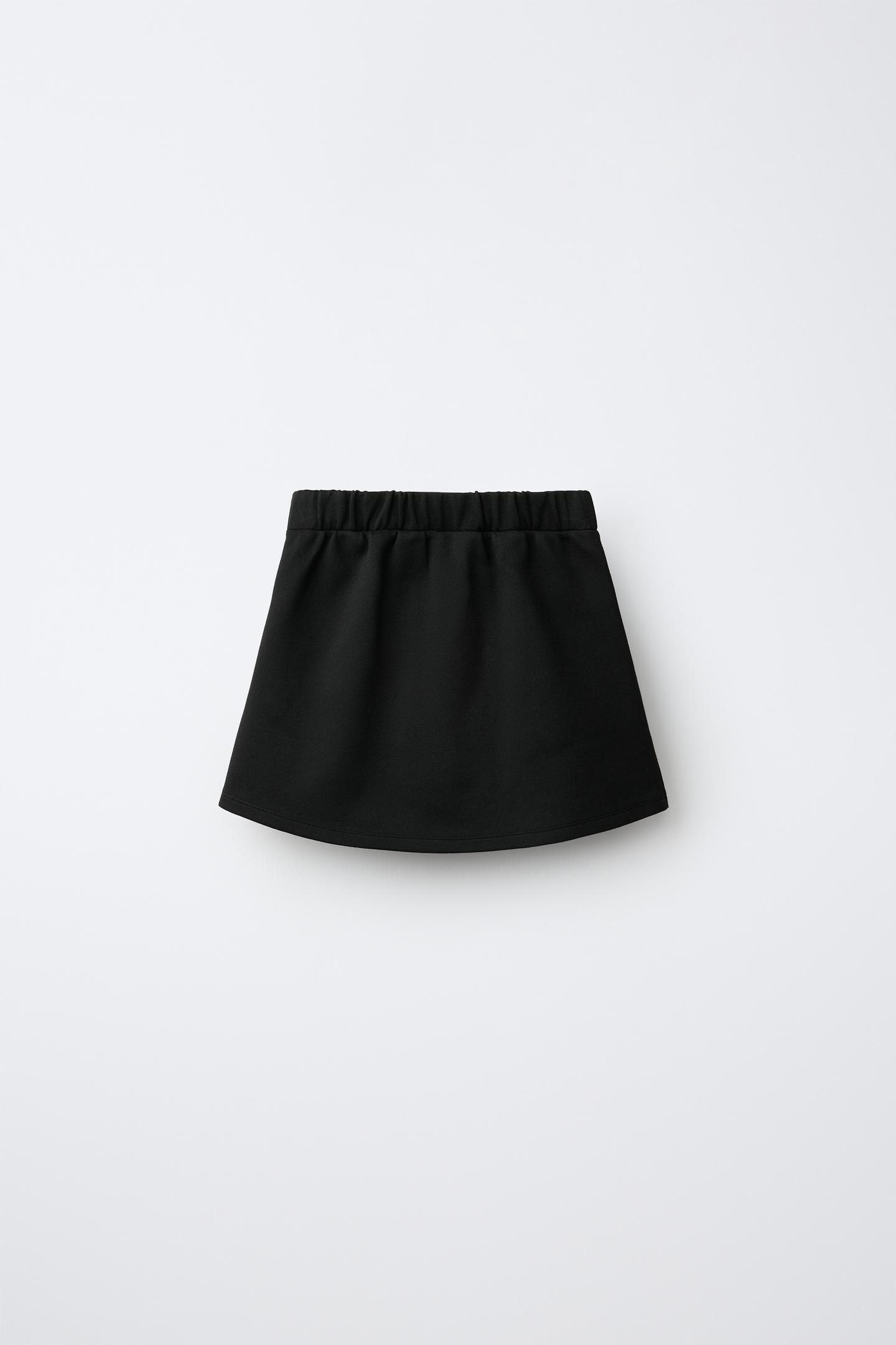 Детская юбка Zara Ponte Knit Button, цвет: Чёрный — фото 2