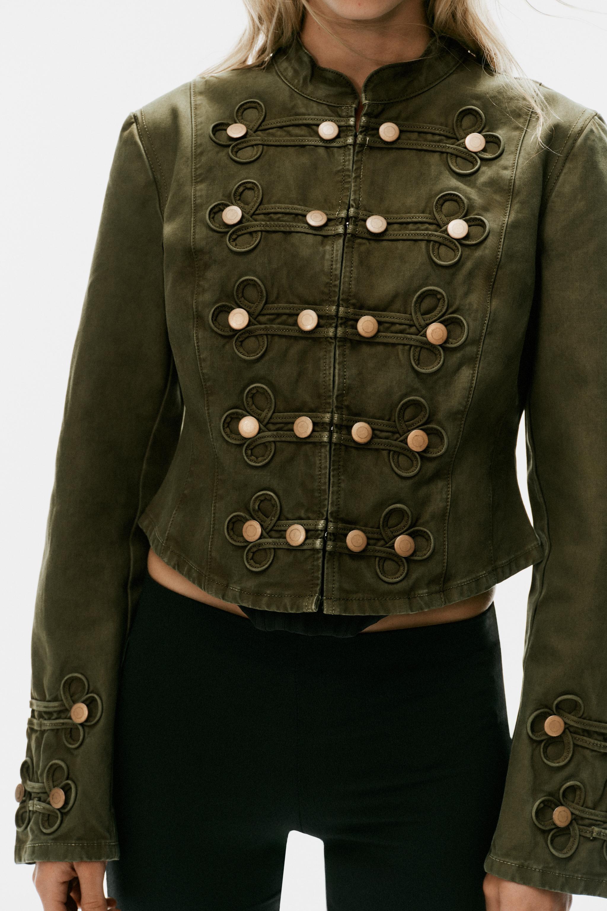 Женские куртки Zara TRF DENIM BUTTON JACKET — фото 3