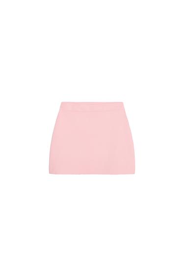 MINI-JUPE EN MAILLE - Rose pastel de Zara