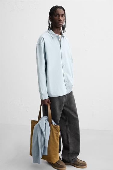 EMBROIDERED LOGO SHIRT - Blue by Zara - Image 4