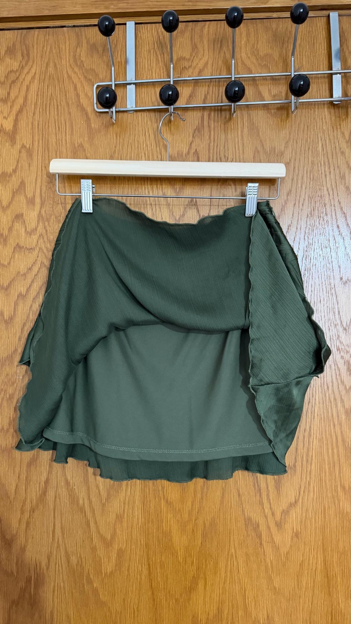 SATIN MINI SKIRT WITH RUFFLES - Image 7
