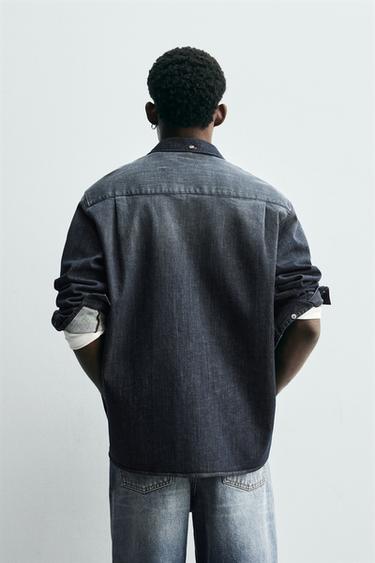 WASHED DENIM SHIRT - Blue by Zara - Image 2