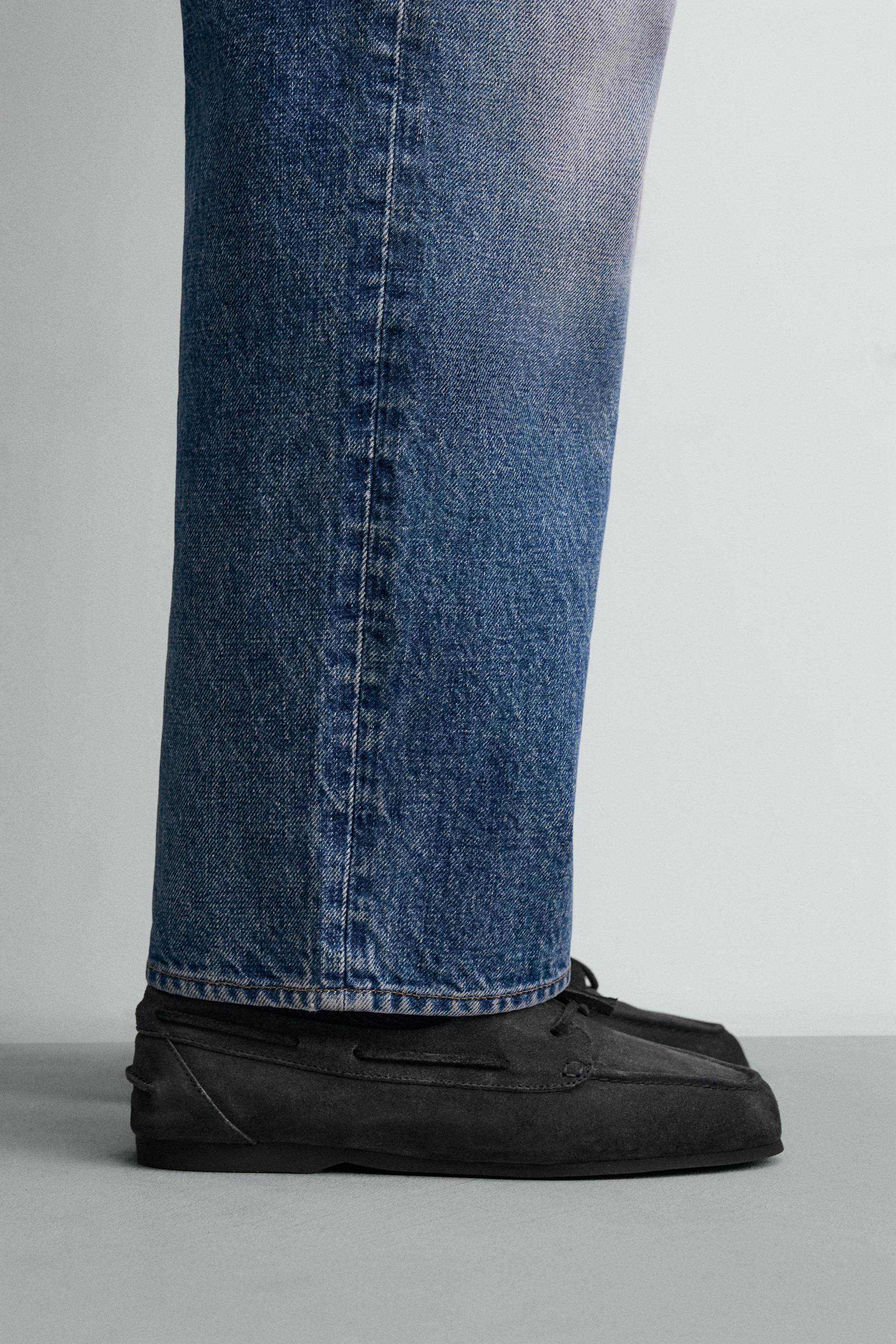 AARON LEVINE X ZARA VIBRAM® TABANLI DERİ TEKNE AYAKKABISI - Gri