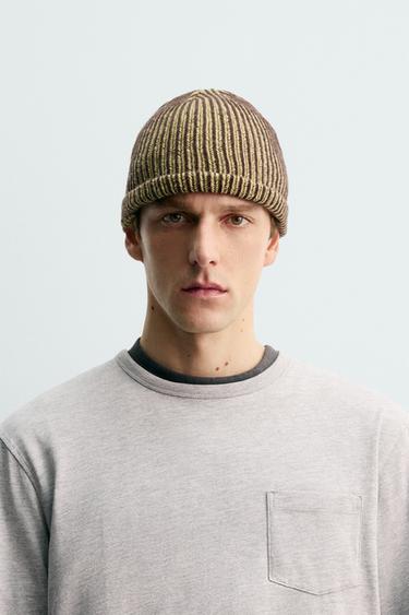 Zara AARON LEVINE X ZARA WOOL BLEND BEANIE - Yellow - Image 0