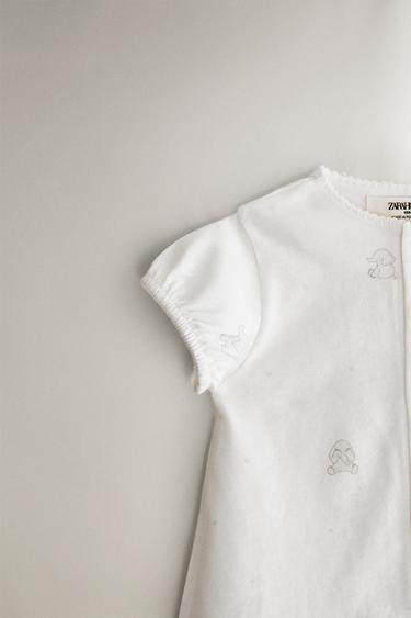 CHILDREN'S SHORT ELEPHANT ROMPER - Oyster-white by Zara - Image 2