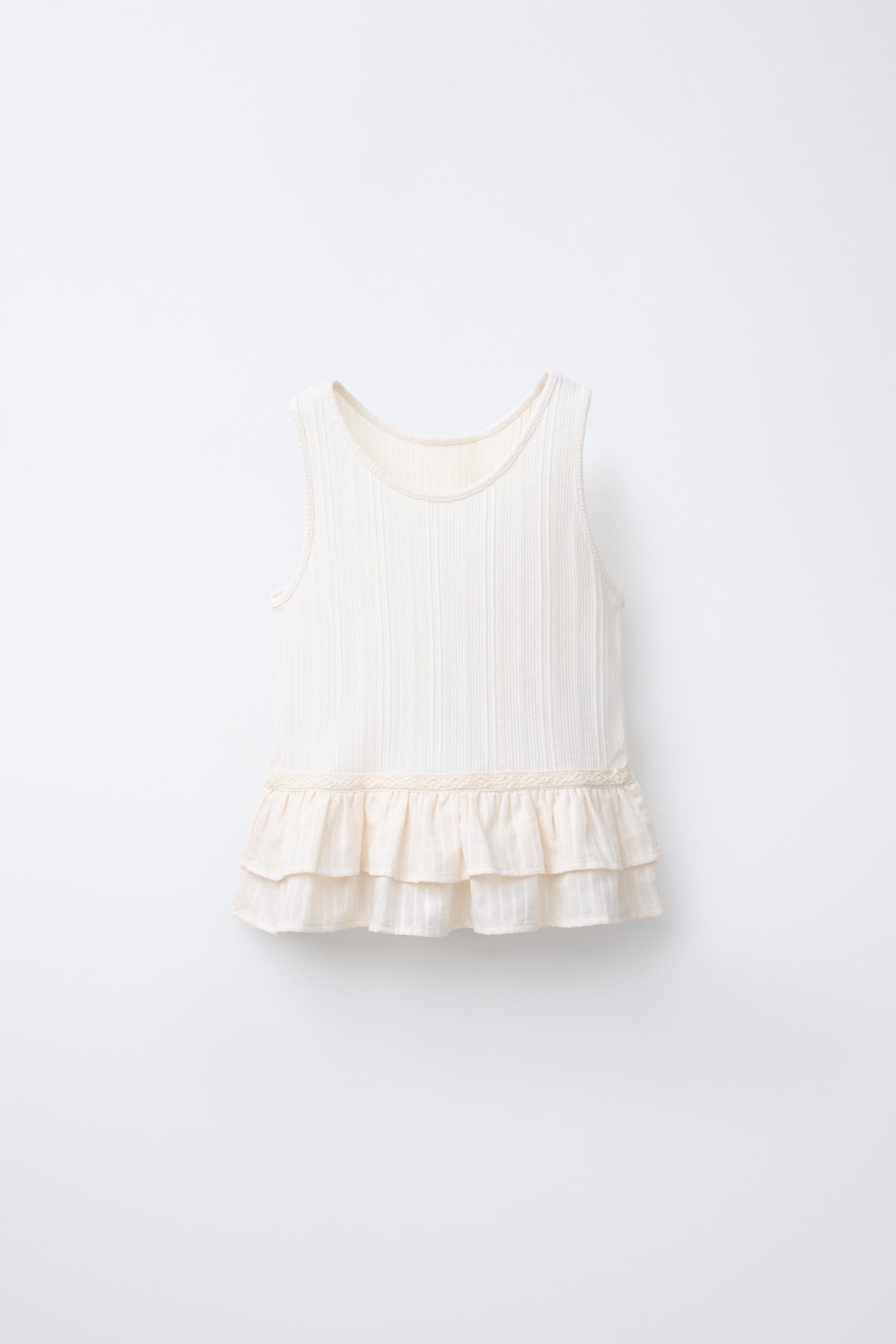 【ZARA】レースコンビキャミソールドレス | 5770/231/712 COMBINED LACE CAMISOLE DRESS - Ecru | ZARA Spain