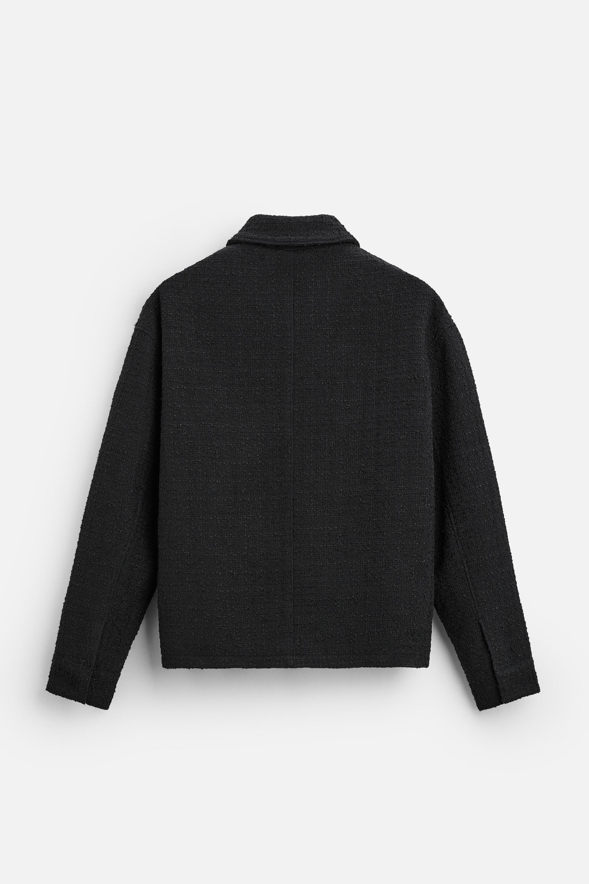 STRUCTURED ZIP OVERSHIRT - Black | ZARA United States