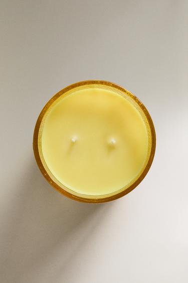 (310 G) GINGER LEMON SCENTED CANDLE - Pastel yellow by Zara - Image 2
