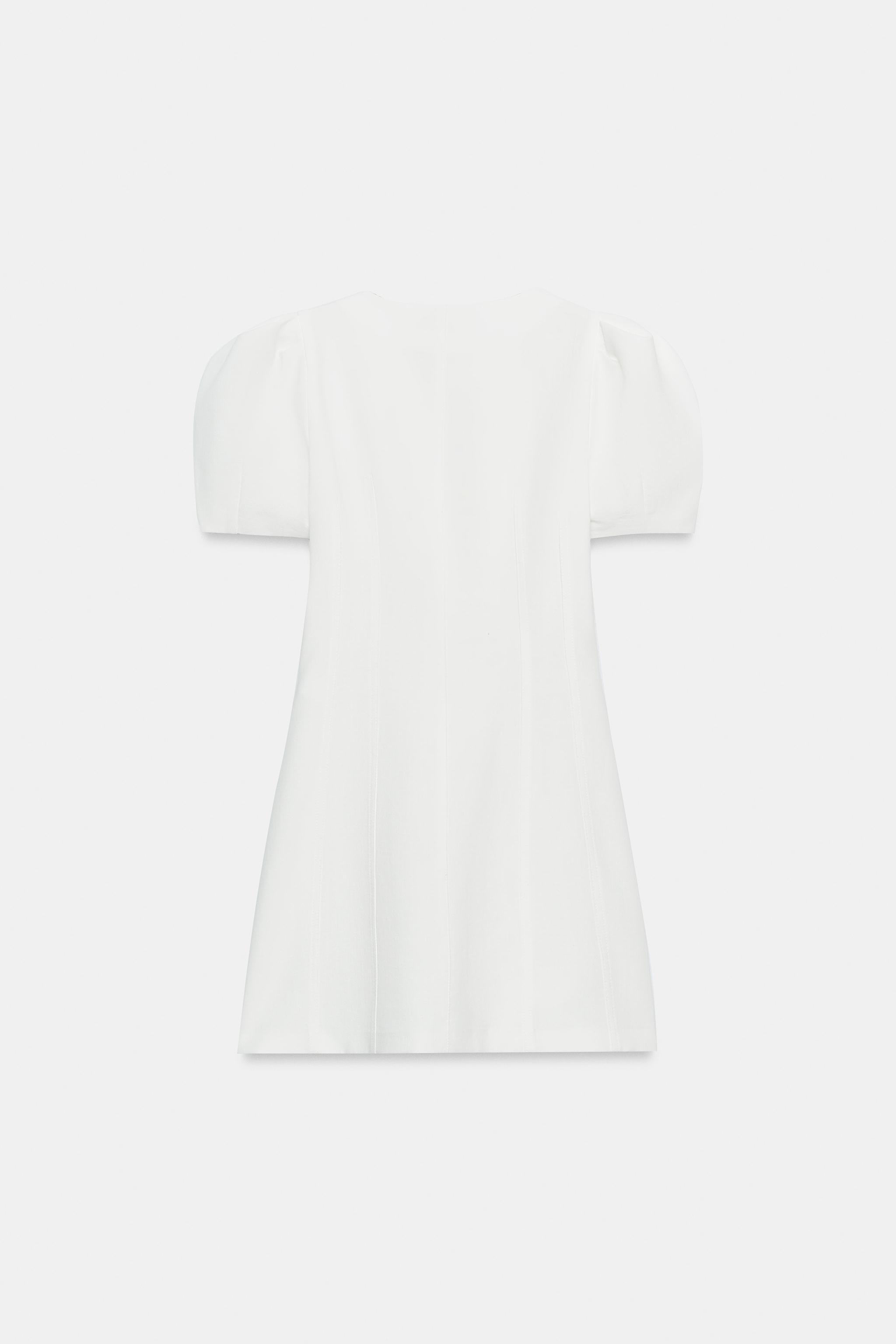 BALLOON SLEEVE SHORT DRESS