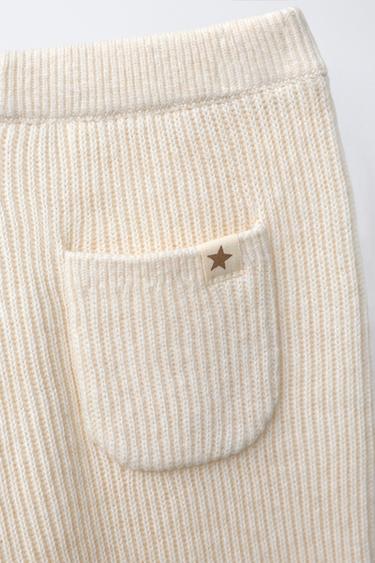 PANTALON DE JOGGING EN MAILLE - Beige clair de Zara - Image 3